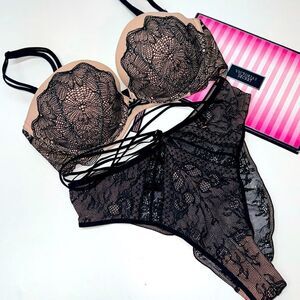 🔥VICTORIA SECRET  multiway strapless PUSH-UP  BRA SET 32D// Small NEW